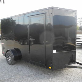 2024 CARGOMATE 6X12 BLACK ENCLOSED TRAILER WITH BLACKOUT PACKAGE